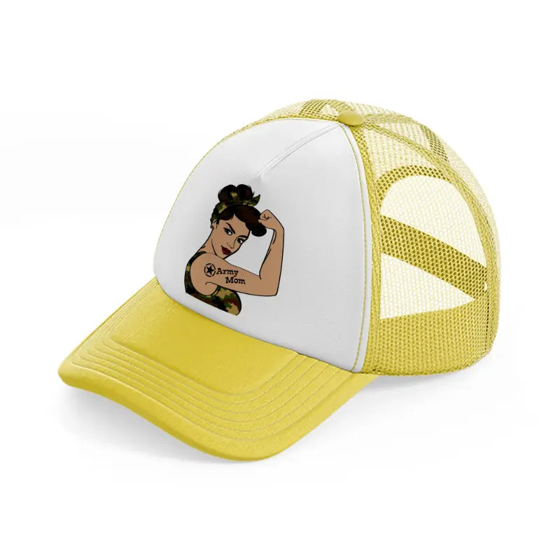 army mom-yellow-trucker-hat
