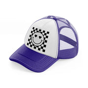 love happy face-purple-trucker-hat