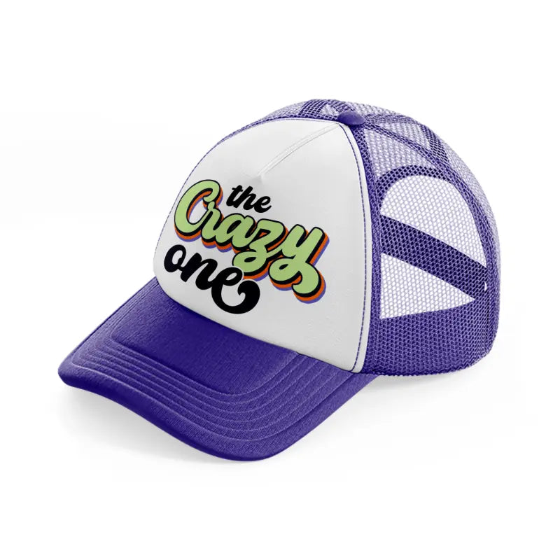 the crazy one purple trucker hat