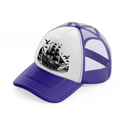 ship & birds-purple-trucker-hat