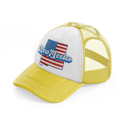 new mexico flag-yellow-trucker-hat