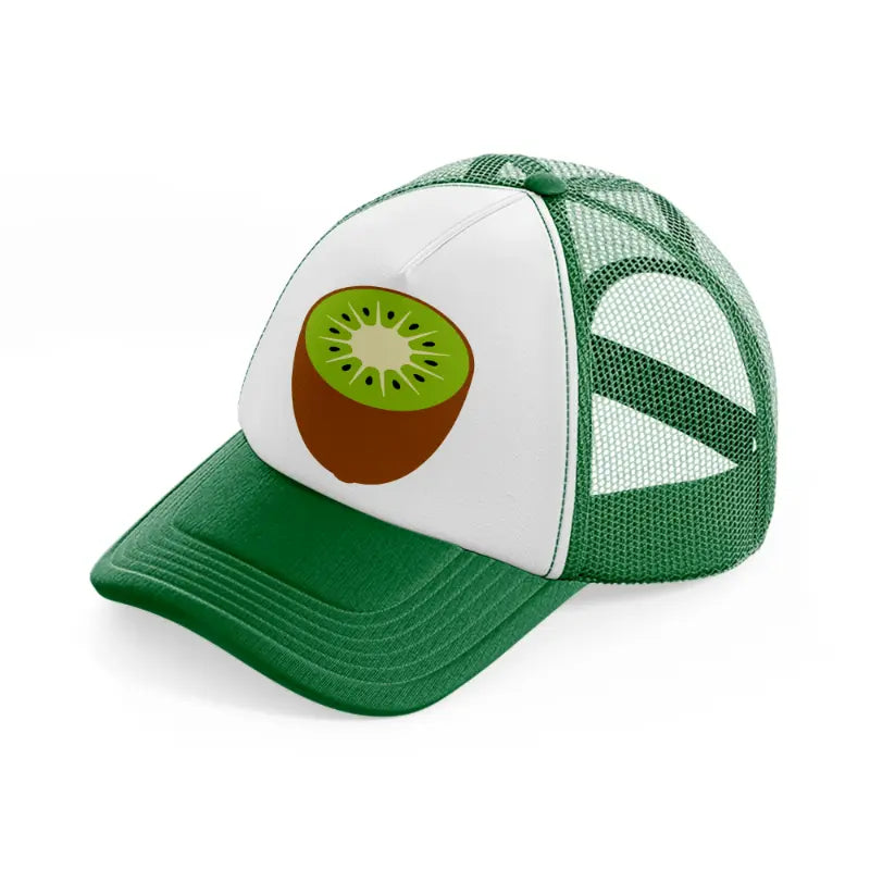 kiwi fruit green and white trucker hat