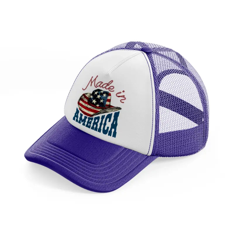 made in america-purple-trucker-hat