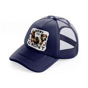 hunt the grunt-navy-blue-trucker-hat