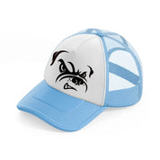 dog face-sky-blue-trucker-hat