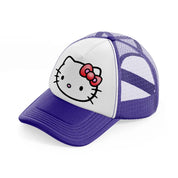 hello kitty emoji purple trucker hat