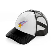 shooting star black and white trucker hat