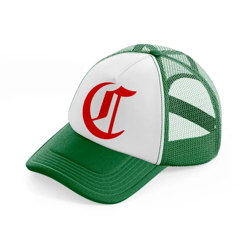 cincinnati reds gothic-green-and-white-trucker-hat