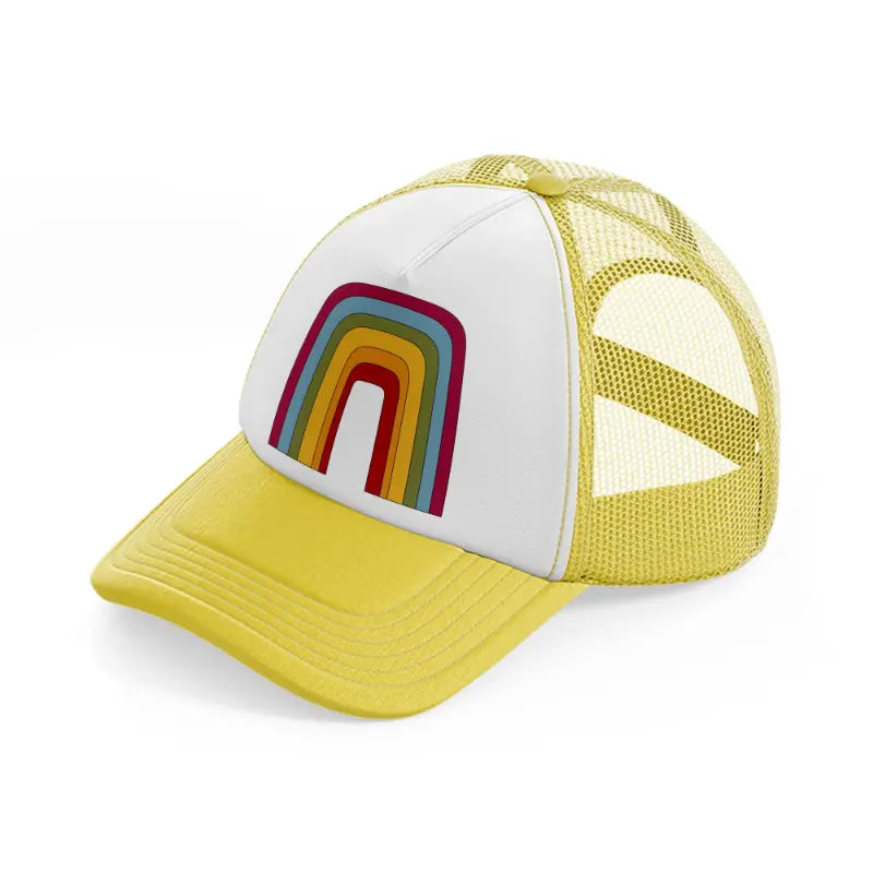 groovy shapes 03 yellow trucker hat