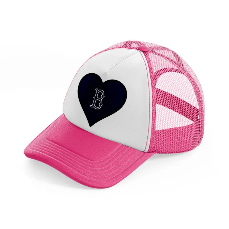 boston red sox fan-neon-pink-trucker-hat