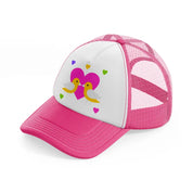 valentines day neon pink trucker hat