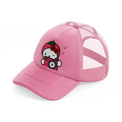hello kitty strawberry-pink-trucker-hat