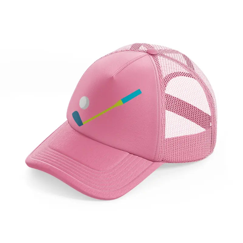 golf stick blue-pink-trucker-hat