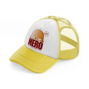 hero one punch man-yellow-trucker-hat