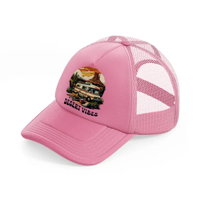 desert vibes-pink-trucker-hat
