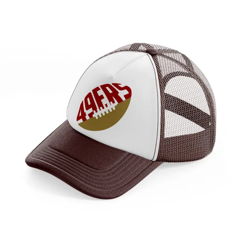 49ers gridiron football ball-brown-trucker-hat