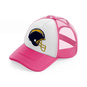 los angeles chargers helmet-neon-pink-trucker-hat