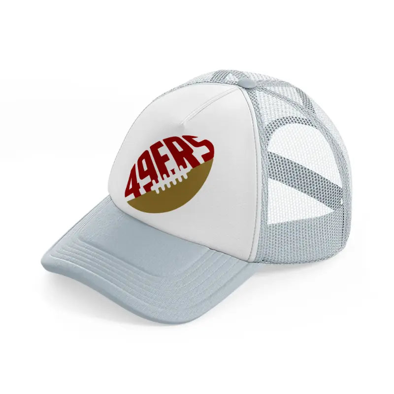 49ers gridiron football ball-grey-trucker-hat
