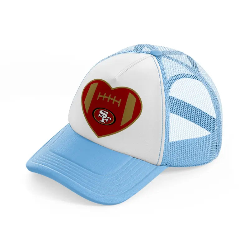 love 49ers-sky-blue-trucker-hat
