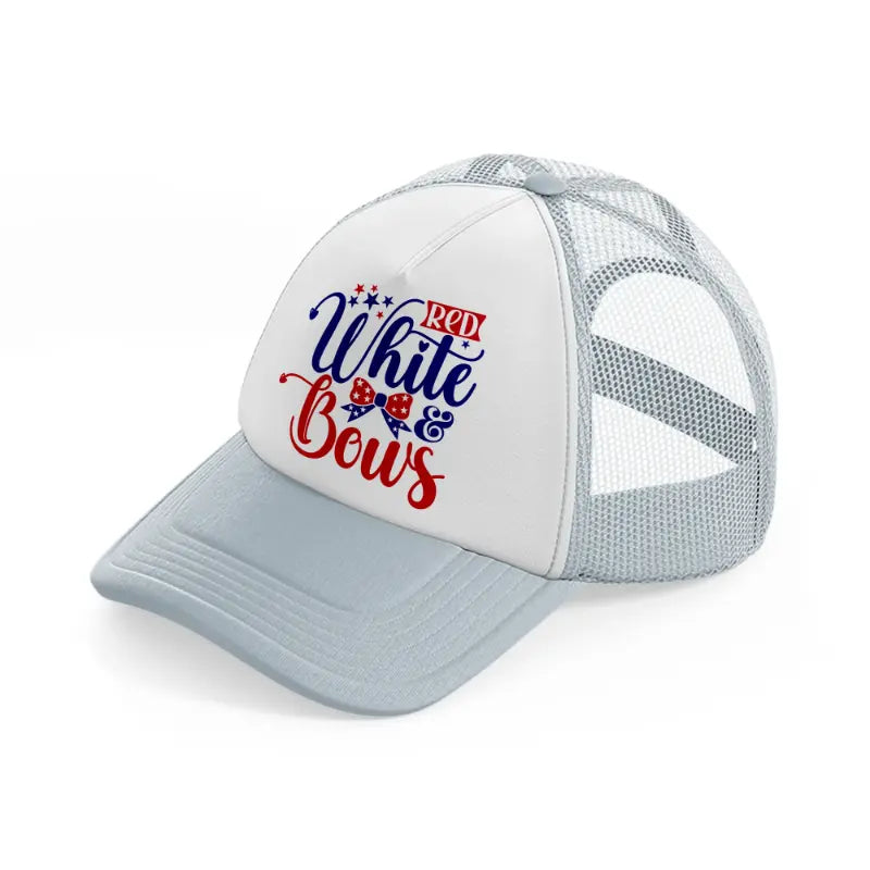 red white & bows-01-grey-trucker-hat