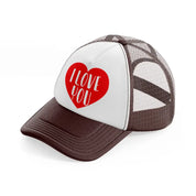 i love you-brown-trucker-hat