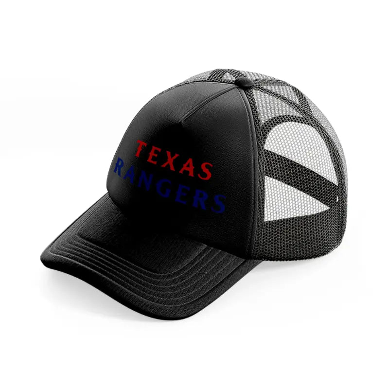 texas rangers classic black trucker hat