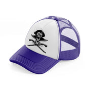 skull & guns purple trucker hat