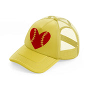 baseball love-gold-trucker-hat