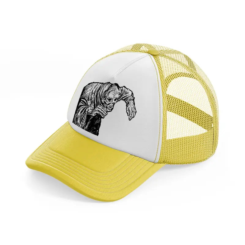 death walker-yellow-trucker-hat