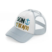 son of a beach grey trucker hat