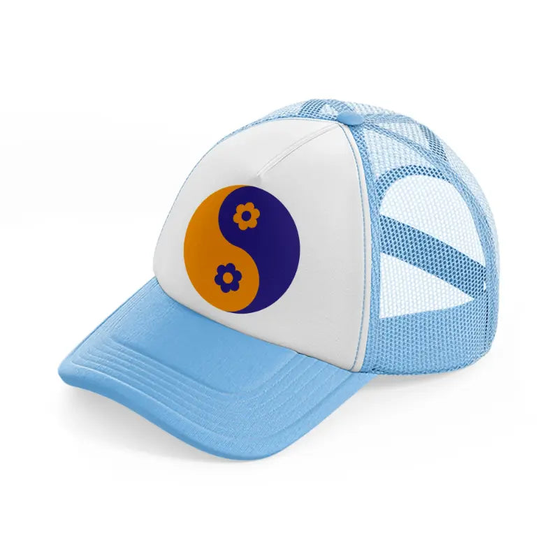 groovy 60s retro clipart transparent 11 sky blue trucker hat