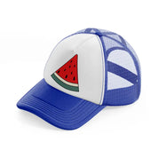 retro elements 45 blue and white trucker hat