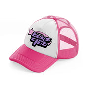boys club-neon-pink-trucker-hat