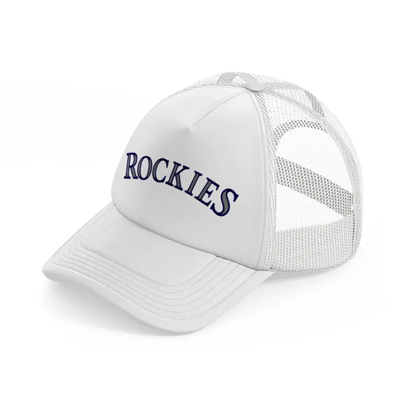 rockies white trucker hat