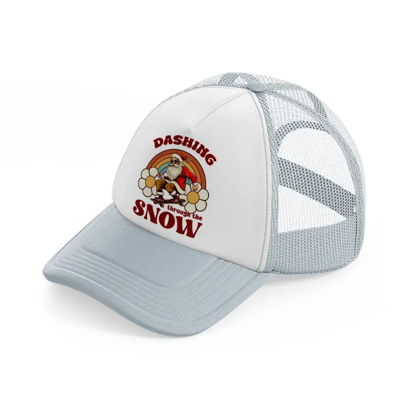 dashing through the snow-grey-trucker-hat