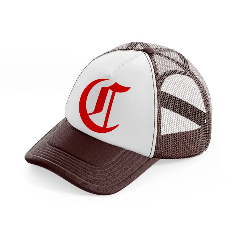 cincinnati reds gothic brown trucker hat