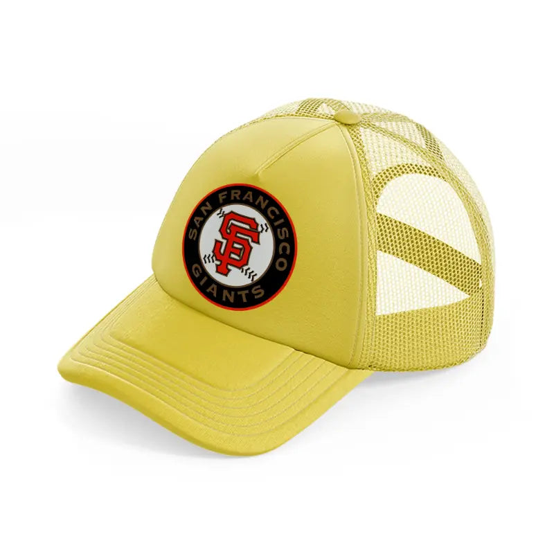 san francisco giants badge-gold-trucker-hat