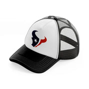houston texans emblem-black-and-white-trucker-hat