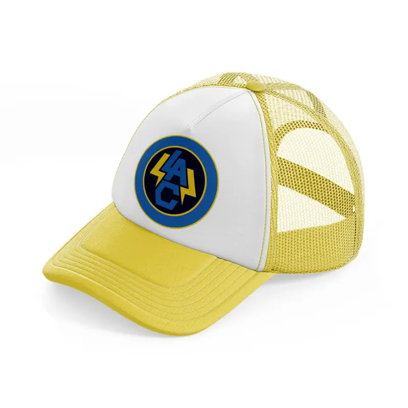los angeles chargers circle logo-yellow-trucker-hat