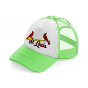 st louis-lime-green-trucker-hat