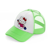 hello kitty painter lime green trucker hat