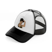 army mom-black-and-white-trucker-hat