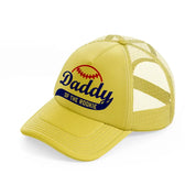 daddy of the rookie-gold-trucker-hat