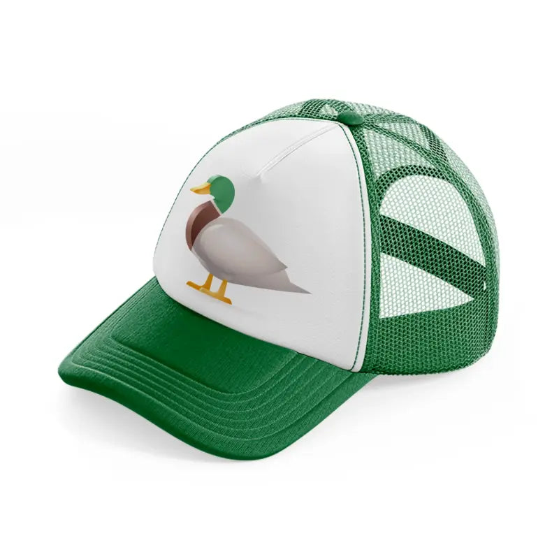 042-duck-green-and-white-trucker-hat