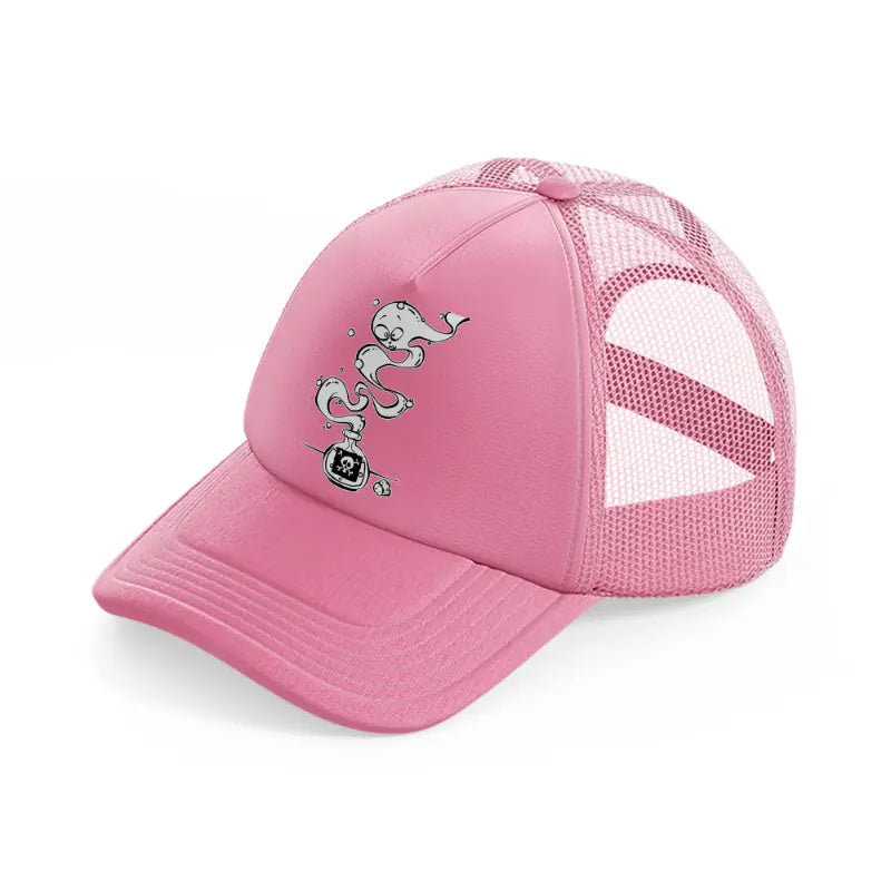 poison black & white-pink-trucker-hat