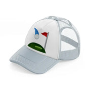 golfing cartoon-grey-trucker-hat