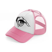 creepy hand-pink-and-white-trucker-hat