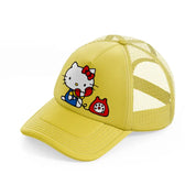 hello kitty telephone-gold-trucker-hat