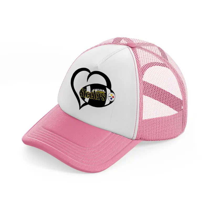 pittsburgh steelers supporter-pink-and-white-trucker-hat