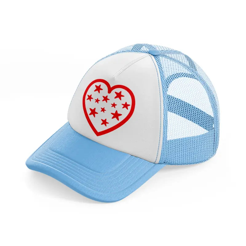 stars heart-sky-blue-trucker-hat